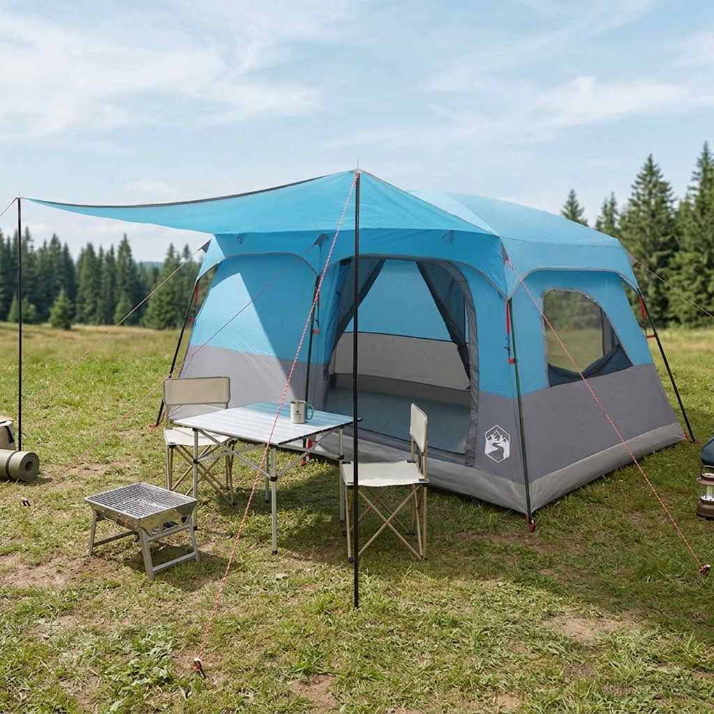 vidaXL Gezinstent met dak Groen 320 x 210 x 180 cm Polyester