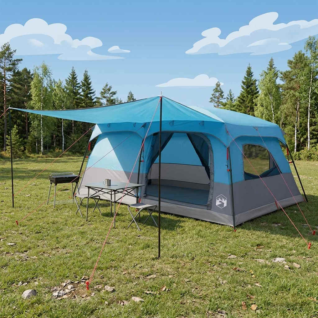 vidaXL Gezinstent met dak Groen 320 x 210 x 180 cm Polyester