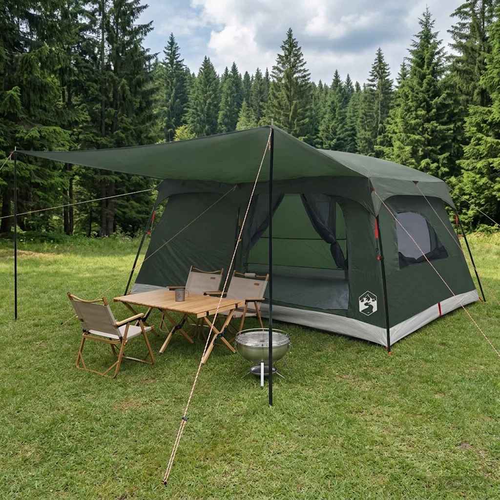 vidaXL Gezinstent met dak Groen 320 x 210 x 180 cm Polyester