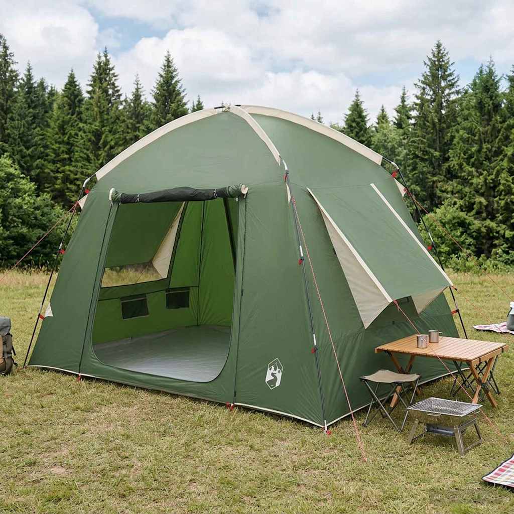 vidaXL Huisje Tent met dak Groen 210 x 210 x 138 cm Polyester
