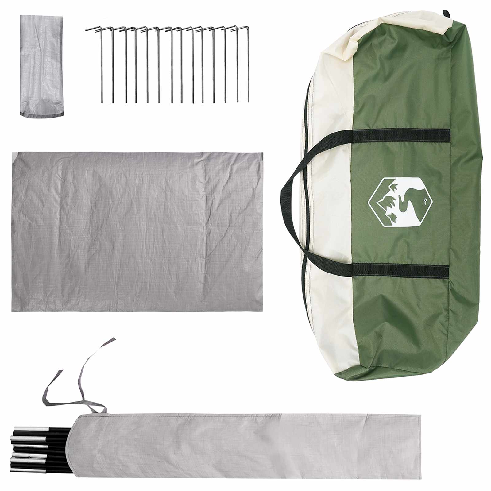 vidaXL Huisje Tent met dak Groen 210 x 210 x 138 cm Polyester
