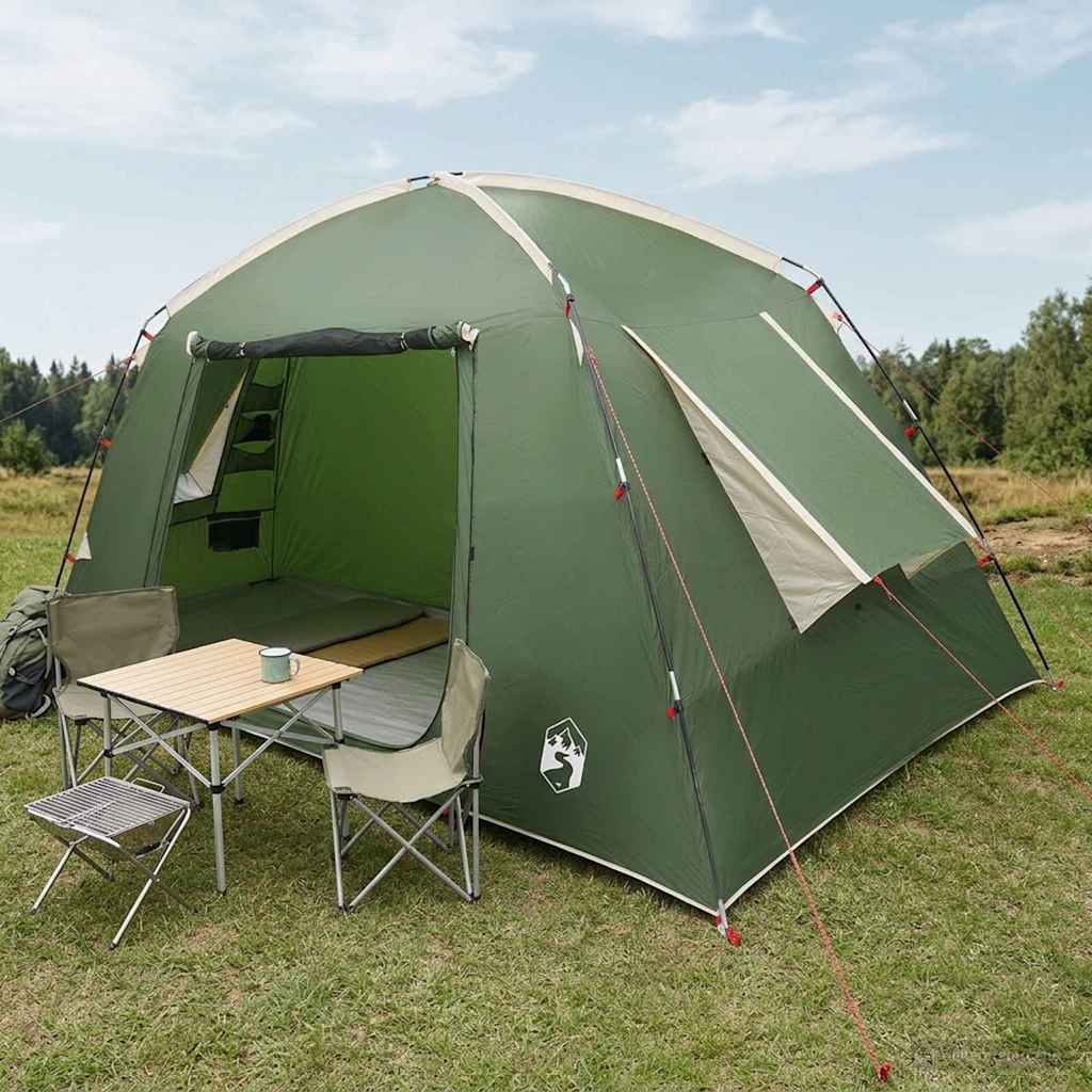 vidaXL Huisje Tent met dak Groen 210 x 210 x 138 cm Polyester