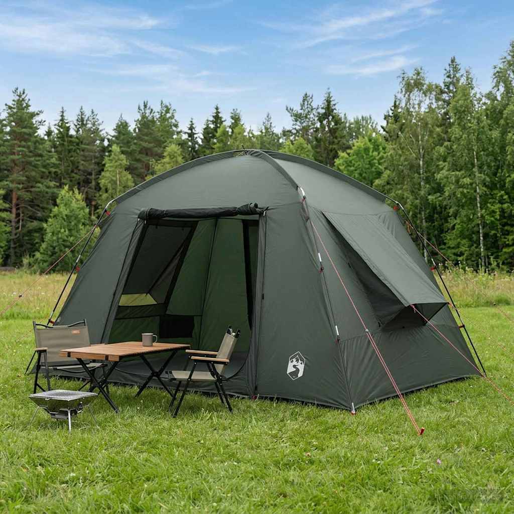 vidaXL Huisje Tent met dak Groen 210 x 210 x 138 cm Polyester