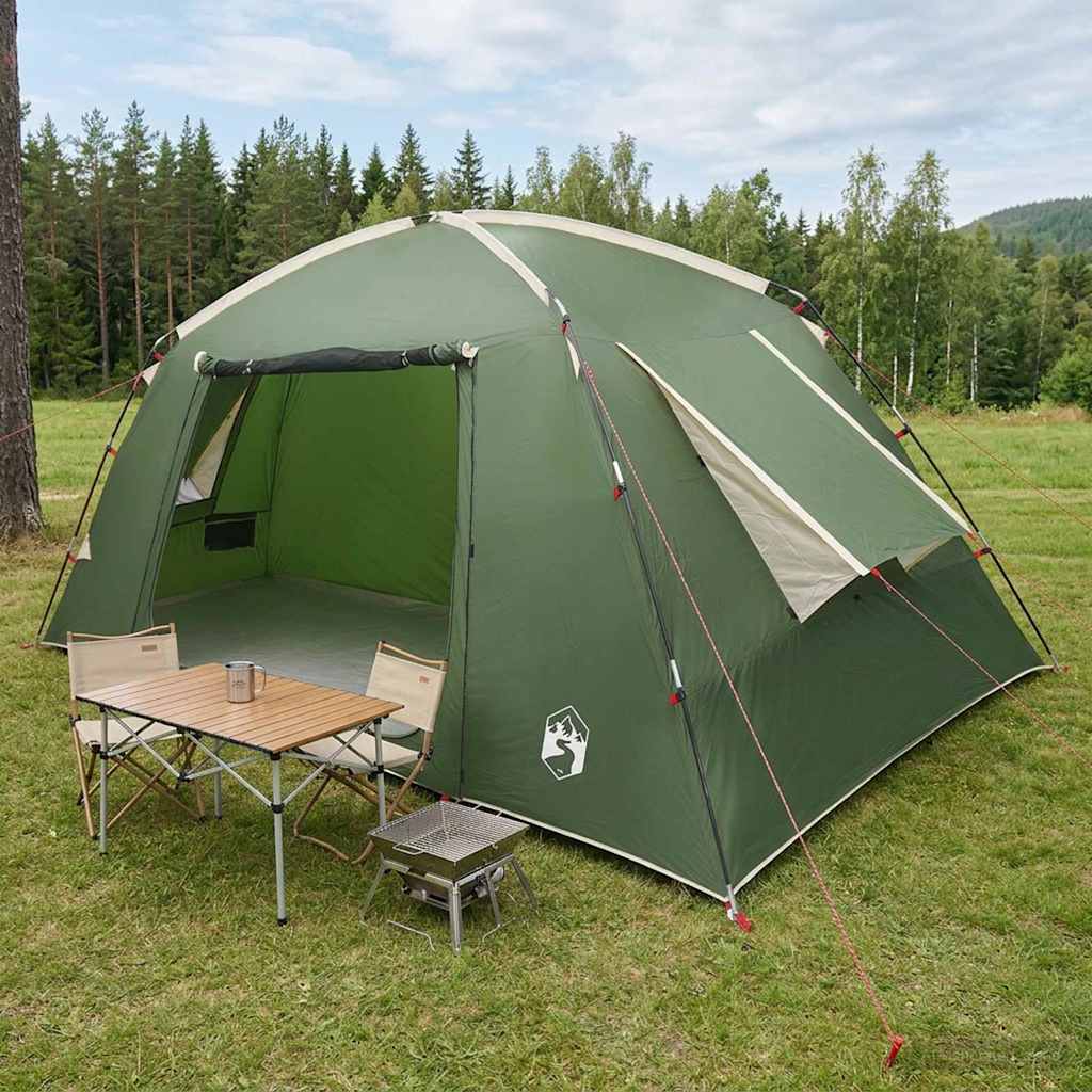 vidaXL Huisje Tent met dak Groen 210 x 210 x 138 cm Polyester
