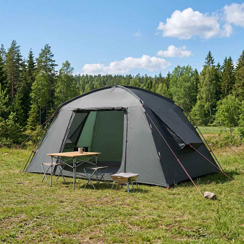 vidaXL Huisje Tent met dak Groen 210 x 210 x 138 cm Polyester
