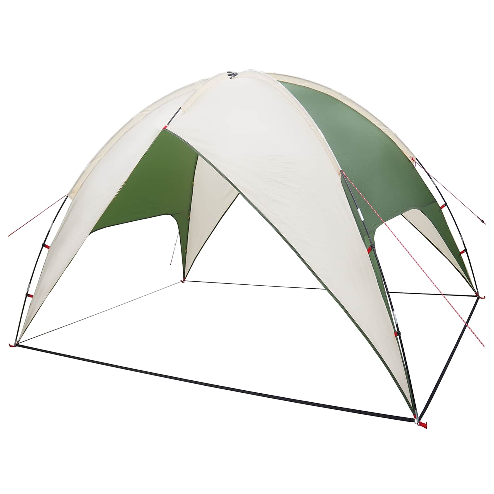 vidaXL Camping Tent met Regenhoes Waterdicht Groen 245 x 245 x 149 cm
