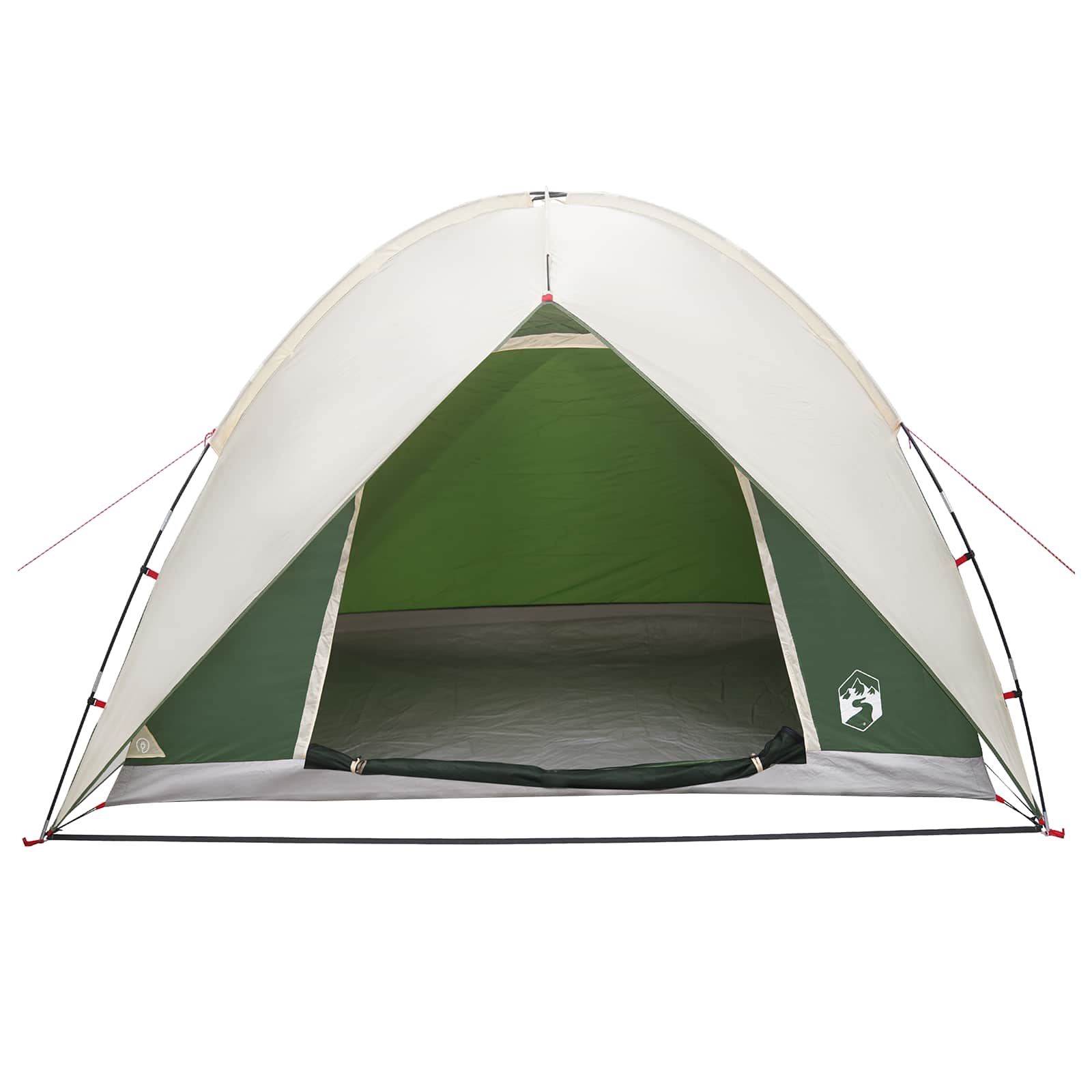 vidaXL Camping Tent met Regenhoes Waterdicht Groen 245 x 245 x 149 cm