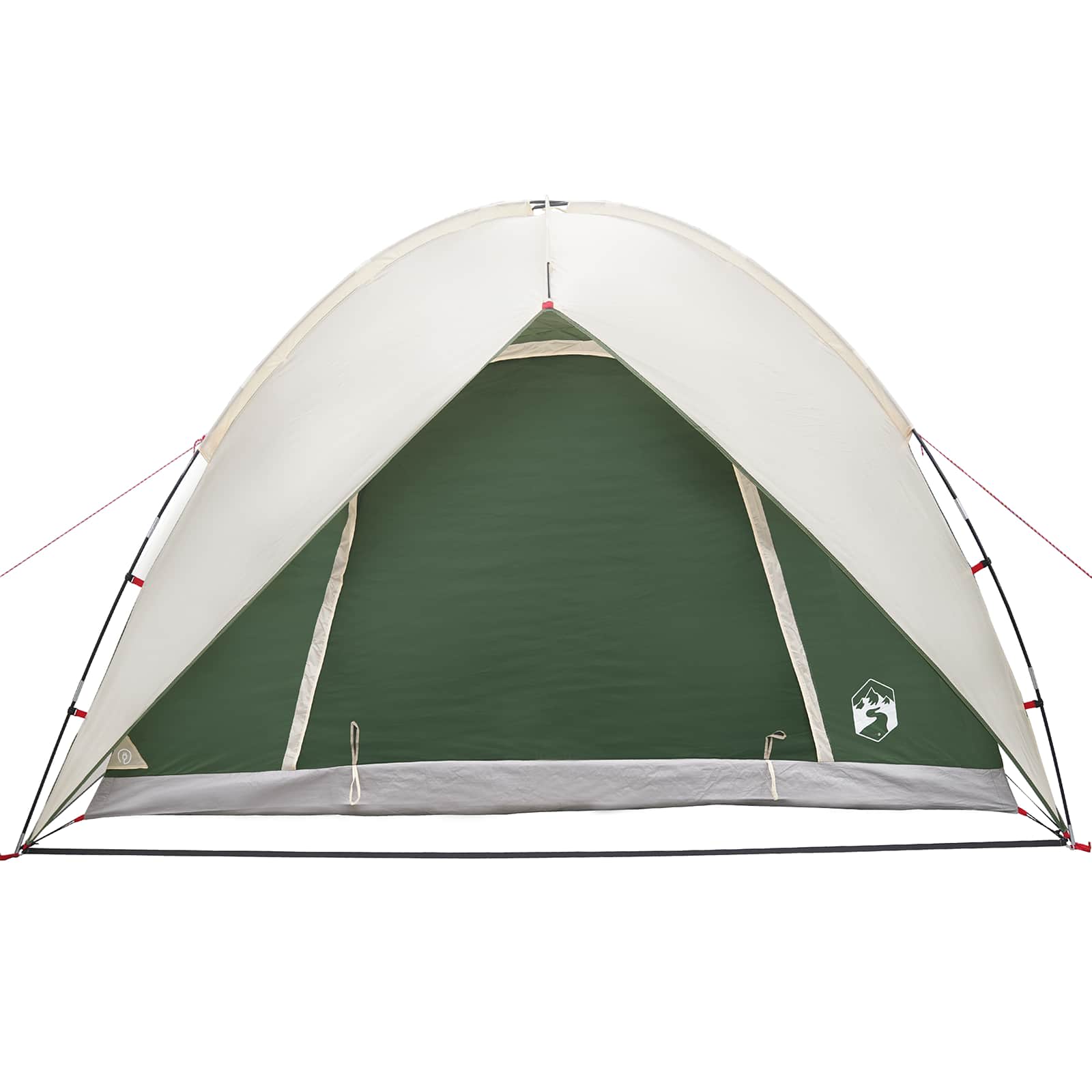 vidaXL Camping Tent met Regenhoes Waterdicht Groen 245 x 245 x 149 cm