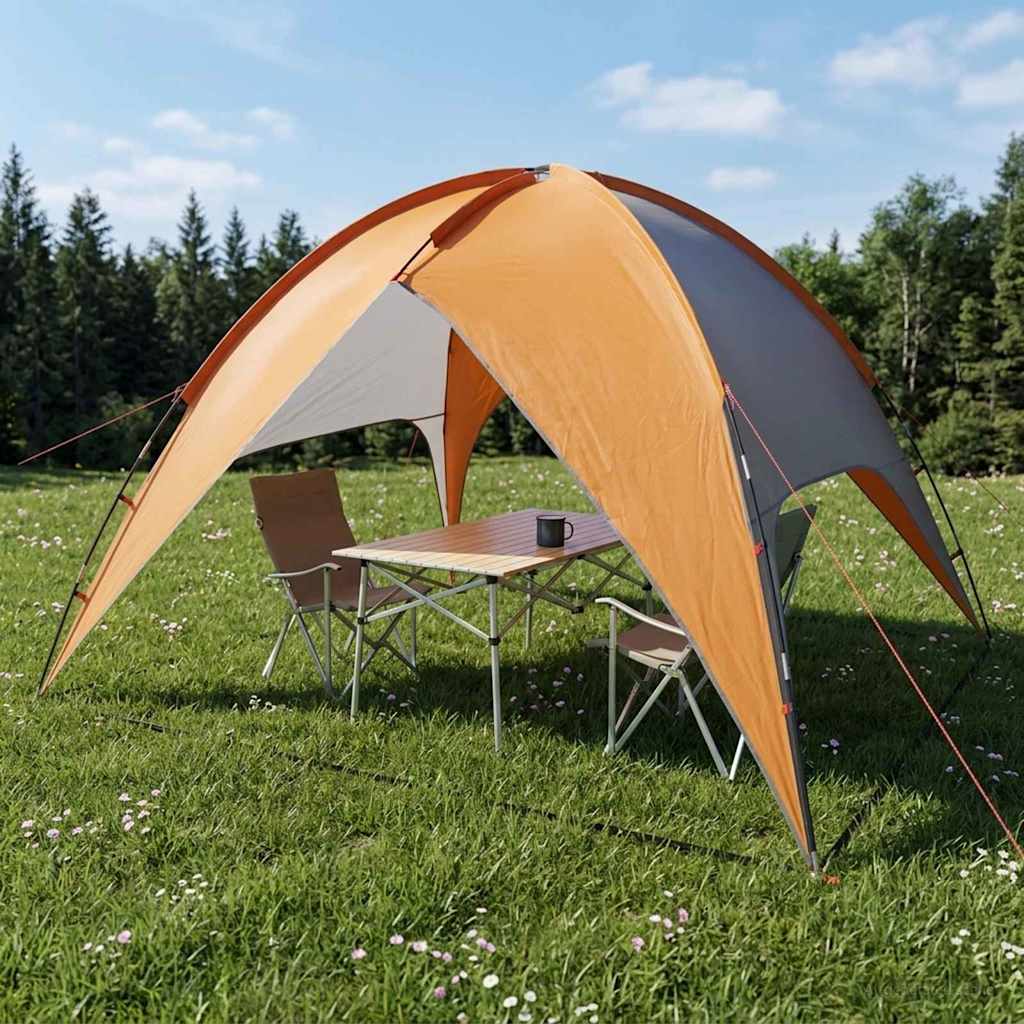vidaXL Camping Tent met Regenhoes Waterdicht Groen 245 x 245 x 149 cm