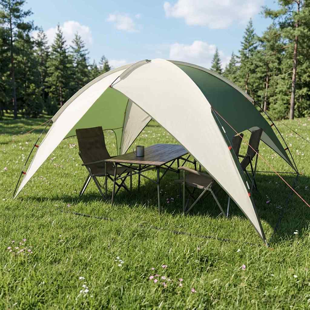 vidaXL Camping Tent met Regenhoes Waterdicht Groen 245 x 245 x 149 cm