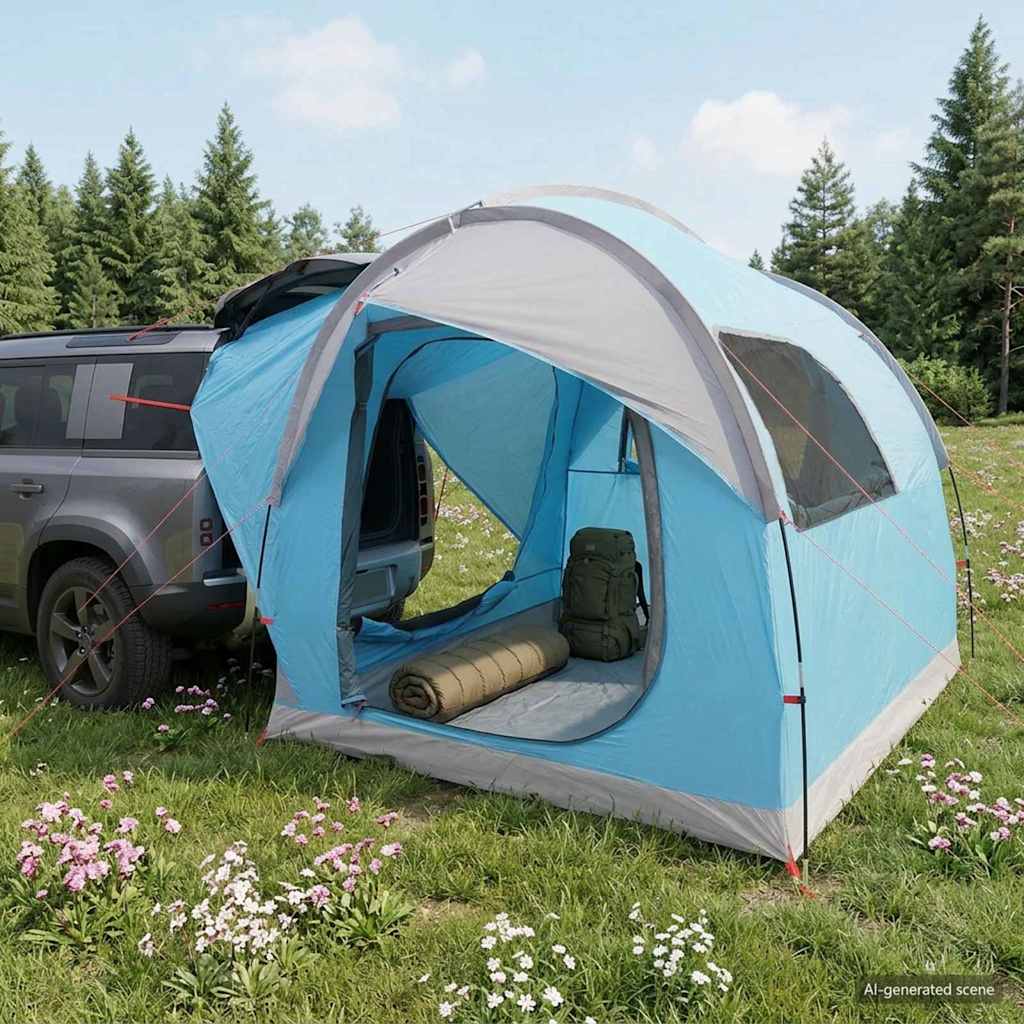 vidaXL Autotent met dak Groen 239 x 210 x 210 cm Polyester en staal