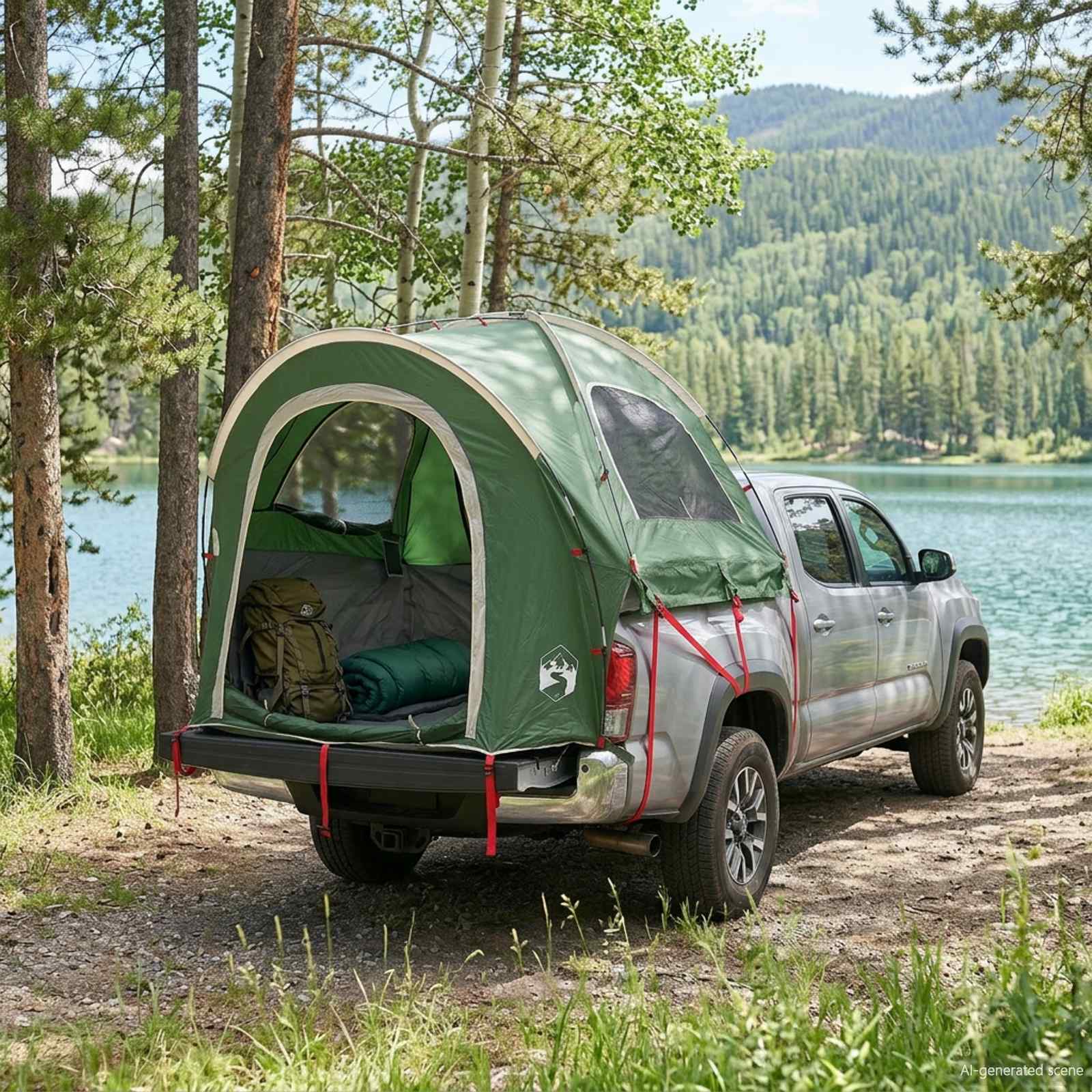 vidaXL Autotent met dak Groen 200 x 170 x 170 cm Polyester en staal