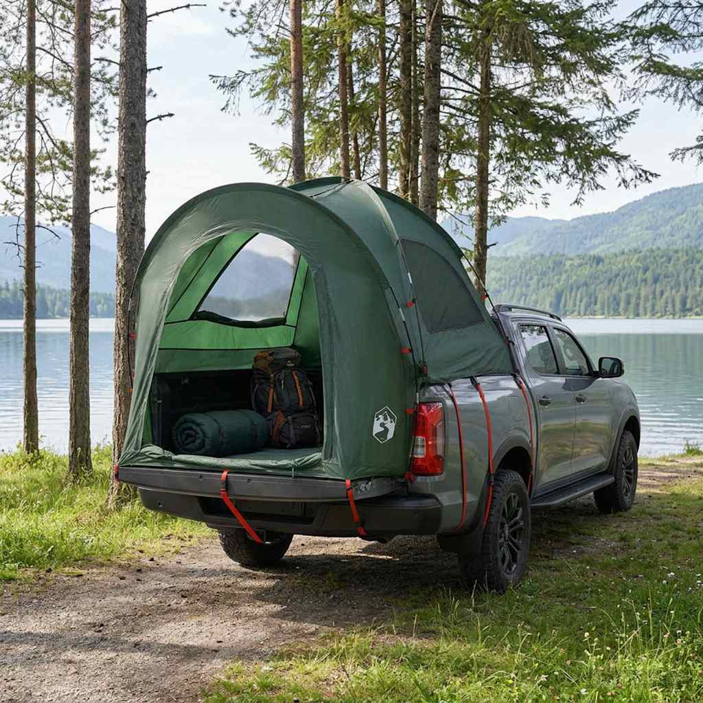 vidaXL Autotent met dak Groen 200 x 170 x 170 cm Polyester en staal