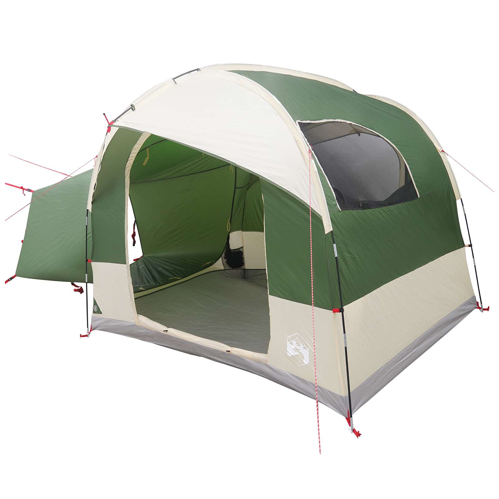 vidaXL Tailgate Tent met Regenfly Waterdicht Groen 4-persoons