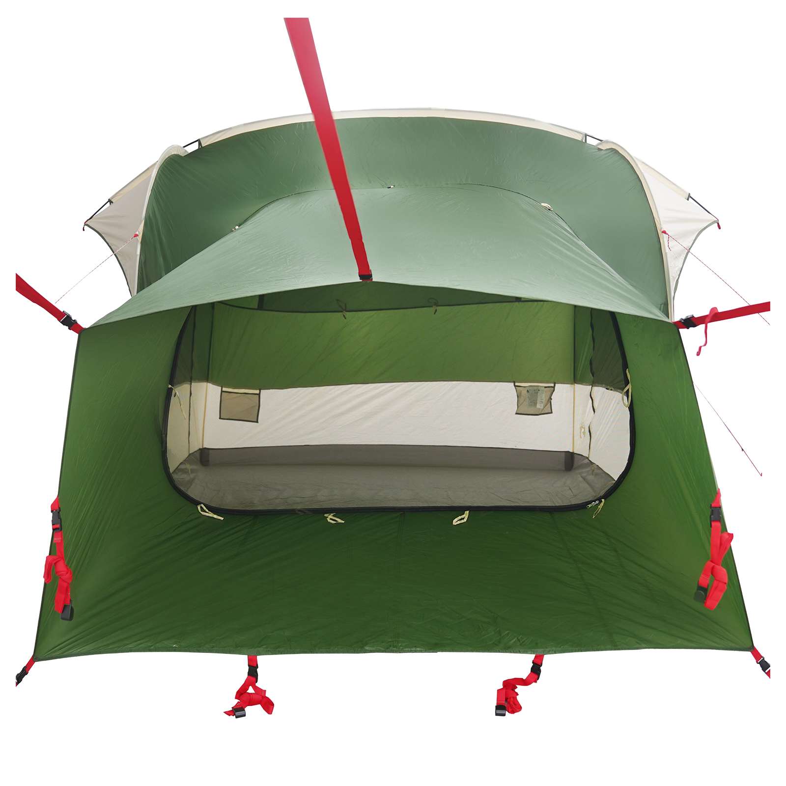 vidaXL Tailgate Tent met Regenfly Waterdicht Groen 4-persoons