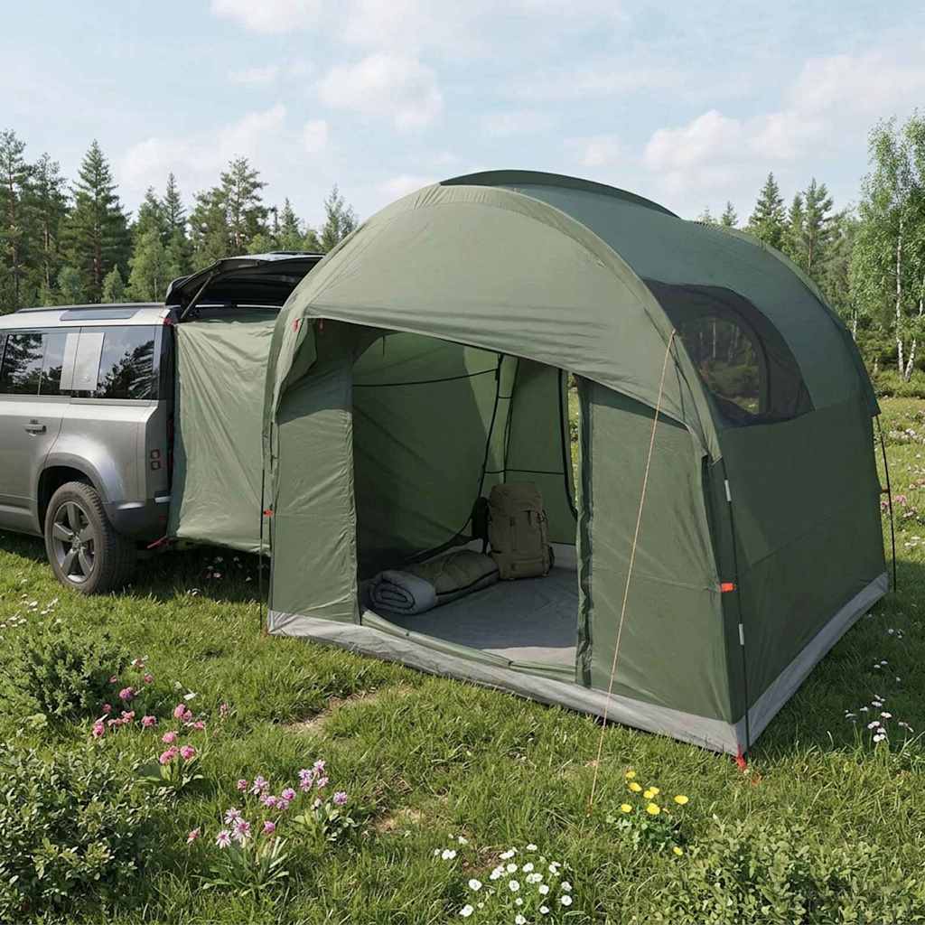 vidaXL Tailgate Tent met Regenfly Waterdicht Groen 4-persoons