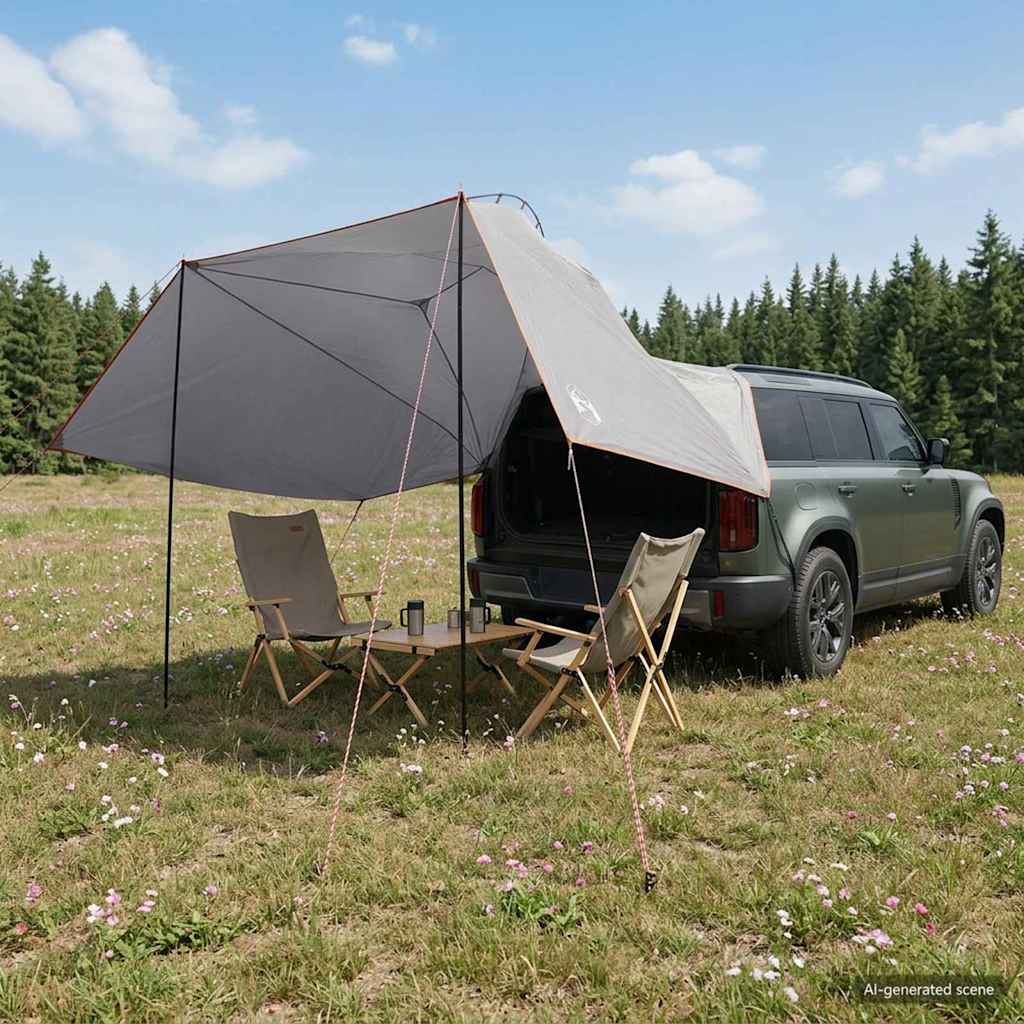 vidaXL Autotent met dak Groen 308 x 215 x 220 cm Polyester en staal