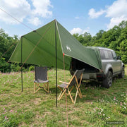 vidaXL Voertuig luifel Groen 518 x 580 x 215 cm Polyester en staal