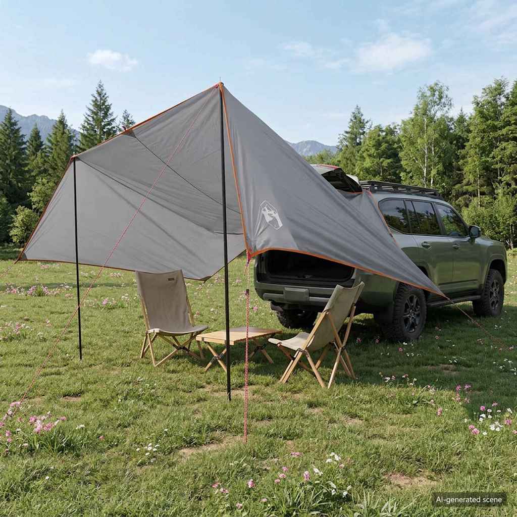 vidaXL Voertuig luifel Groen 518 x 580 x 215 cm Polyester en staal