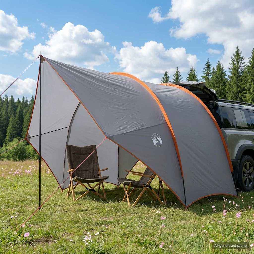 vidaXL Tailgate Luifel Waterdicht Groen 405 x 280 x 220 cm