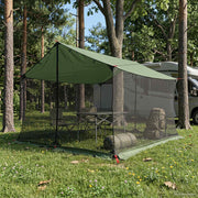 vidaXL Campingzeil met gaaswanden Groen 340 x 260 x 220 cm