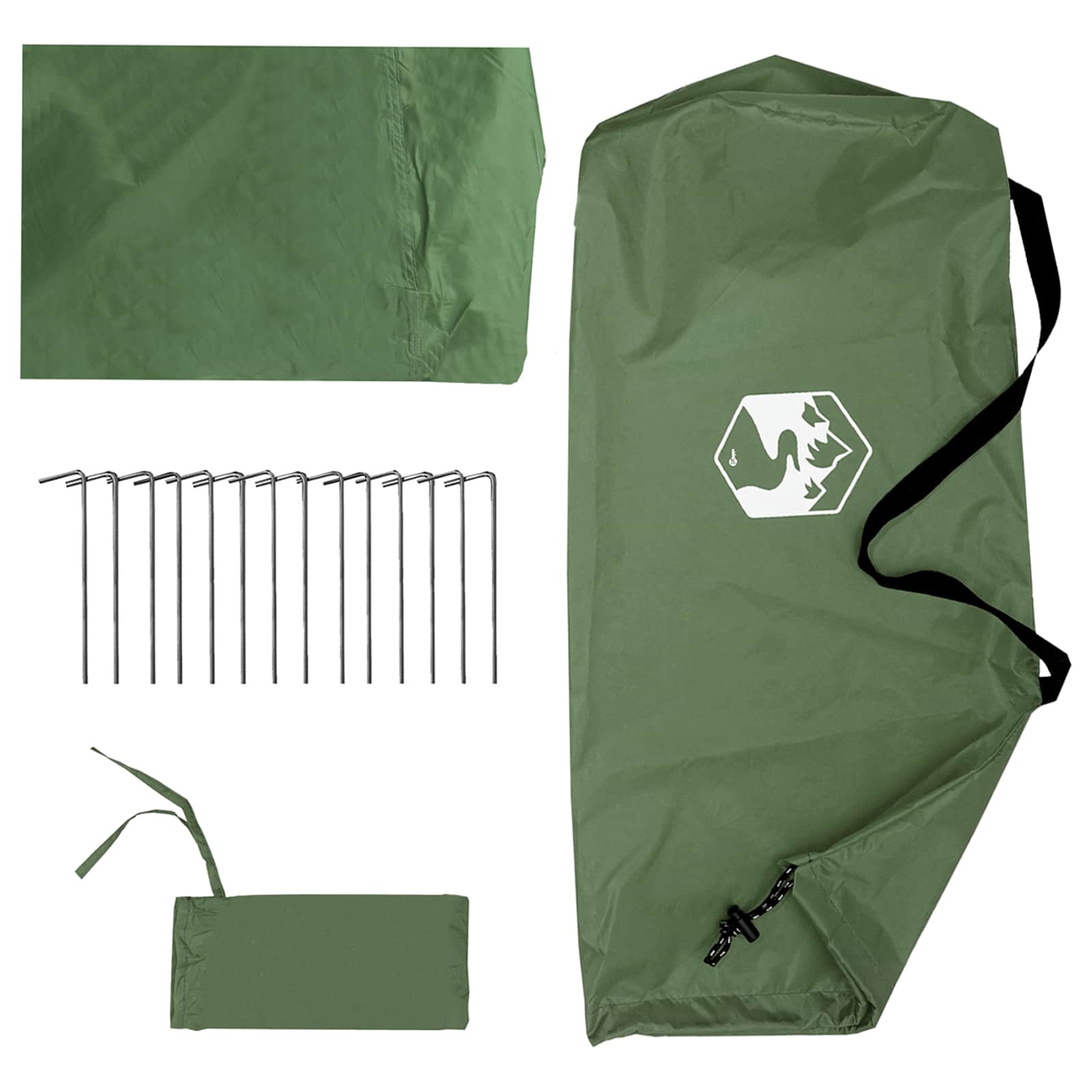 vidaXL Campingzeil met gaaswanden Groen 340 x 260 x 220 cm