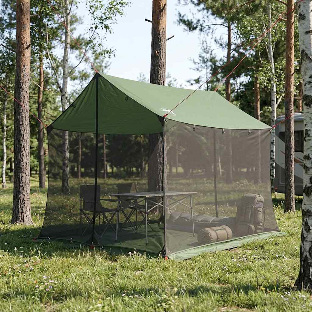 vidaXL Campingzeil met gaaswanden Groen 340 x 260 x 220 cm
