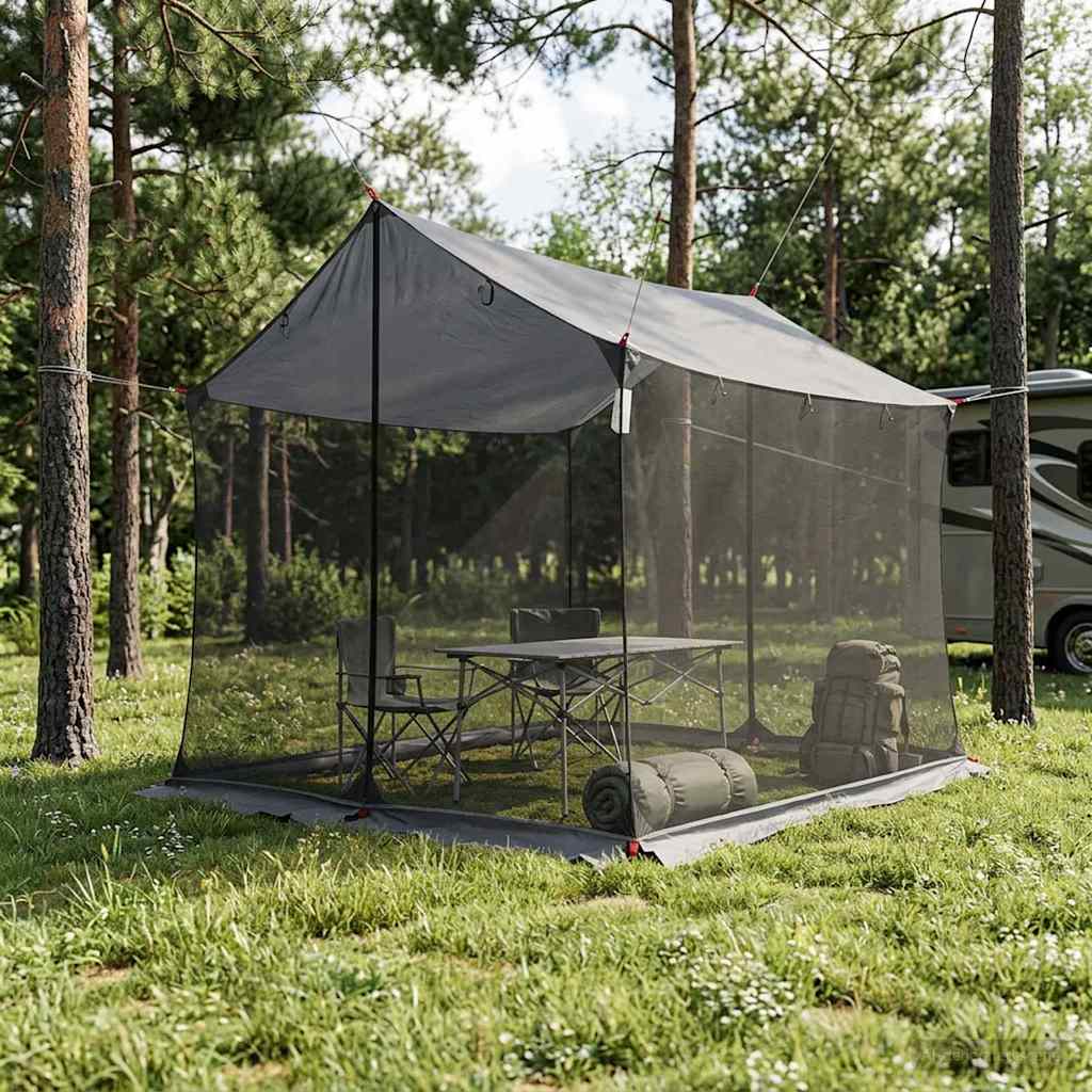 vidaXL Campingzeil met gaaswanden Groen 340 x 260 x 220 cm
