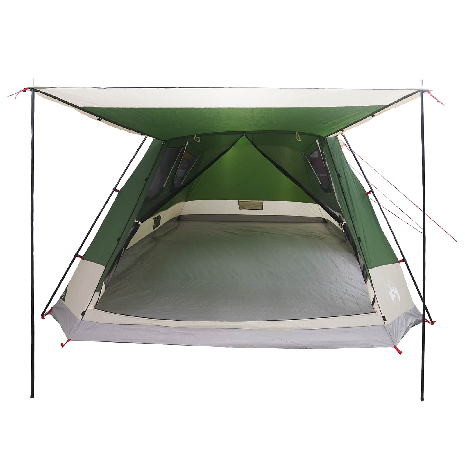 vidaXL Huisje Tent met dak Groen 12-Persoons Polyester en staal
