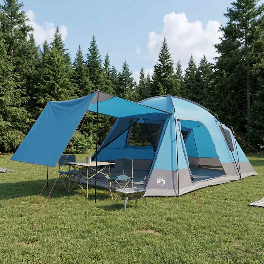 vidaXL Huisje Tent met dak Groen 12-Persoons Polyester en staal