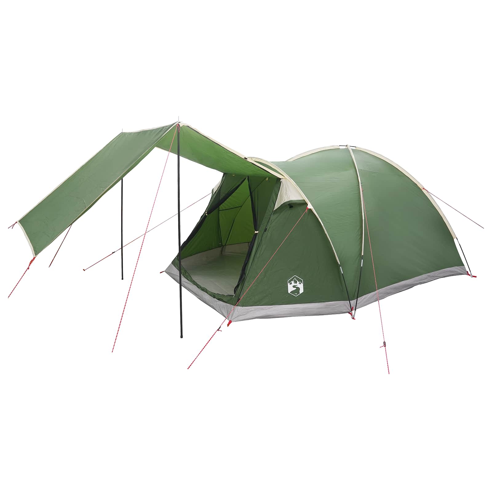 vidaXL Huisje Tent met dak Blauw 4-persoons Polyester en staal