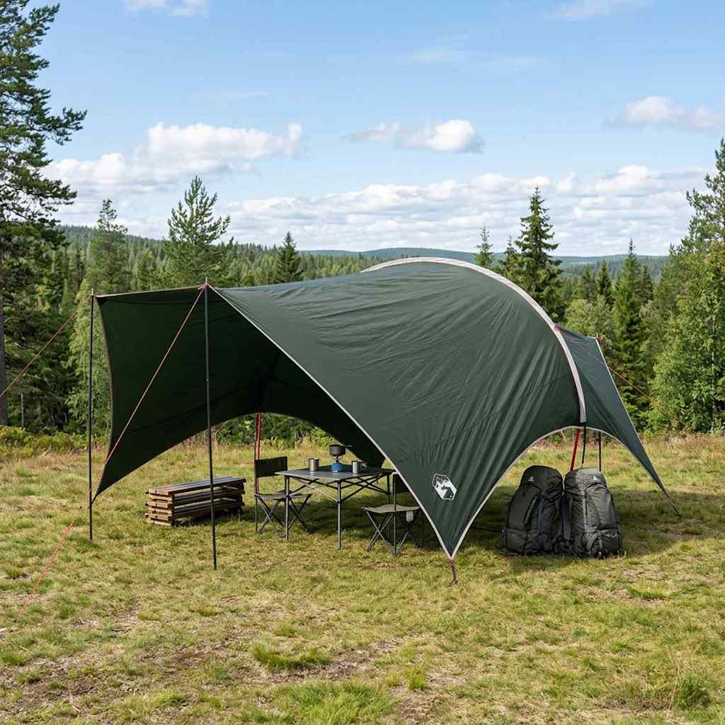 vidaXL Camping Tarp Waterbestendig Groen 550 x 400 x 230 cm