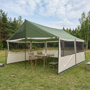 vidaXL Gezinstent met dak Groen 450 x 400 x 265 cm Polyester en staal