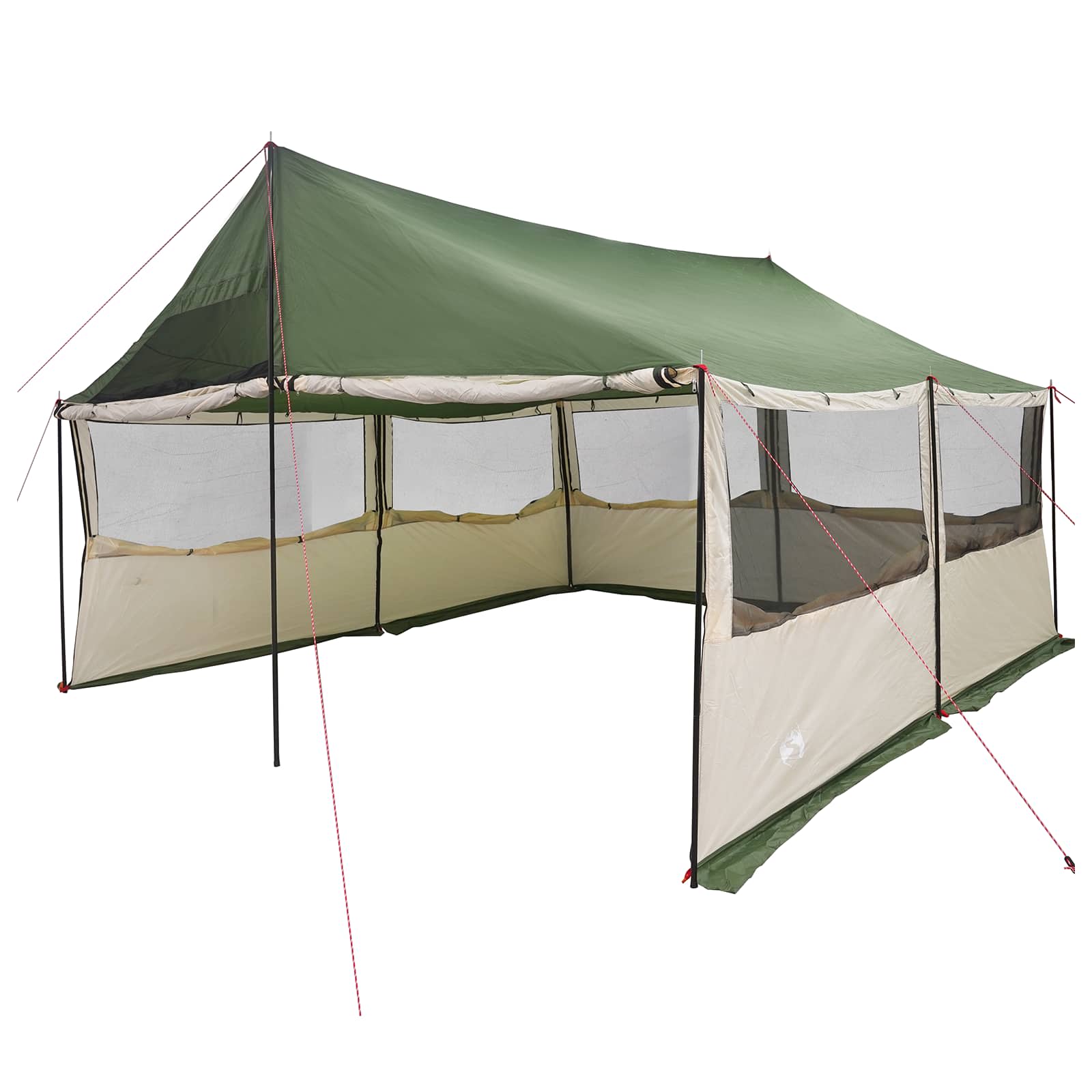 vidaXL Gezinstent met dak Groen 450 x 400 x 265 cm Polyester en staal