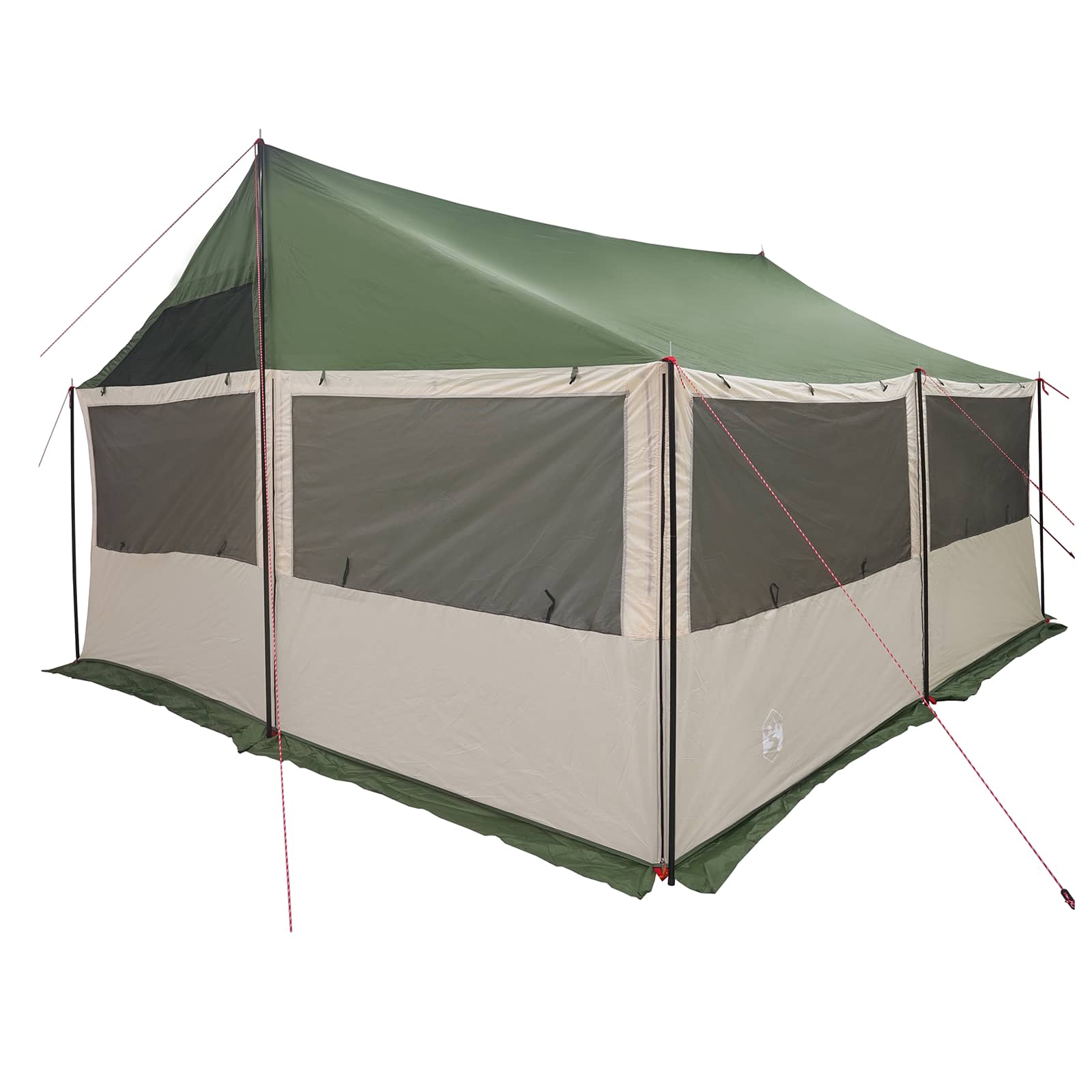 vidaXL Gezinstent met dak Groen 450 x 400 x 265 cm Polyester en staal