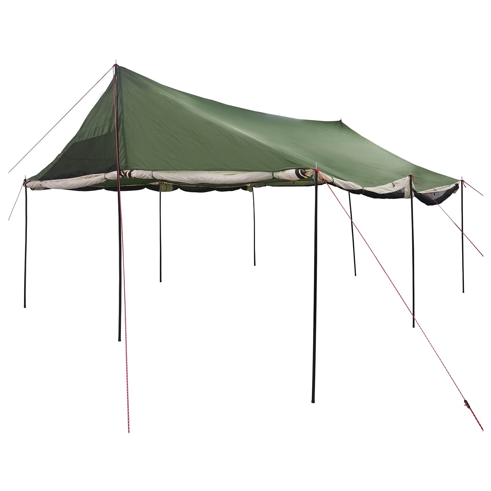 vidaXL Gezinstent met dak Groen 450 x 400 x 265 cm Polyester en staal