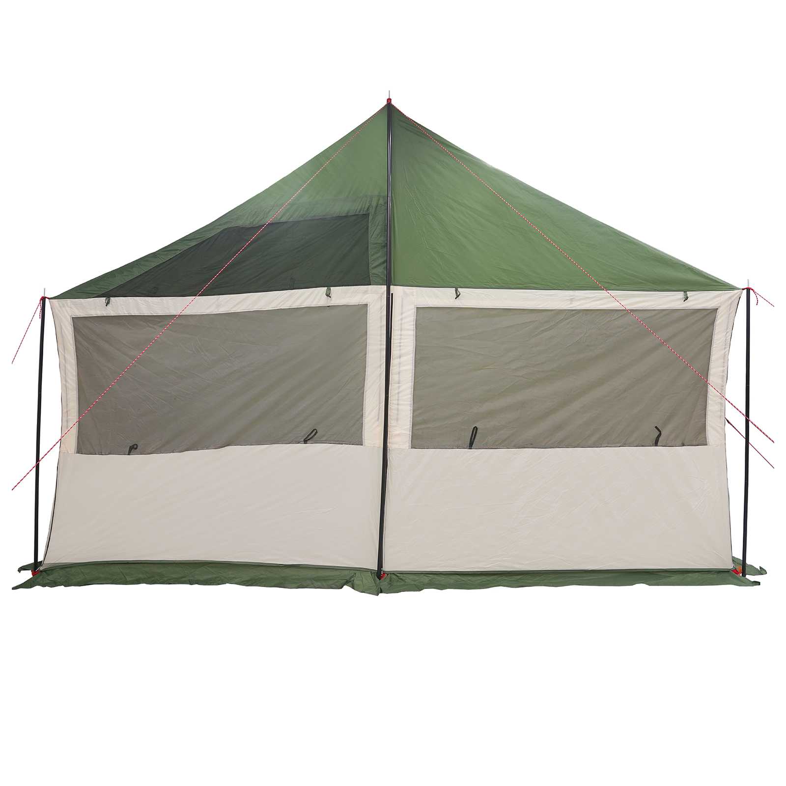 vidaXL Gezinstent met dak Groen 450 x 400 x 265 cm Polyester en staal