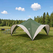 vidaXL Partytent met dak Groen 500 x 500 x 350 cm Polyester en staal