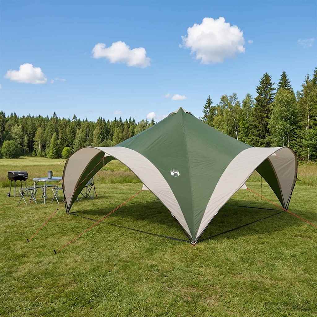 vidaXL Partytent met dak Groen 500 x 500 x 350 cm Polyester en staal