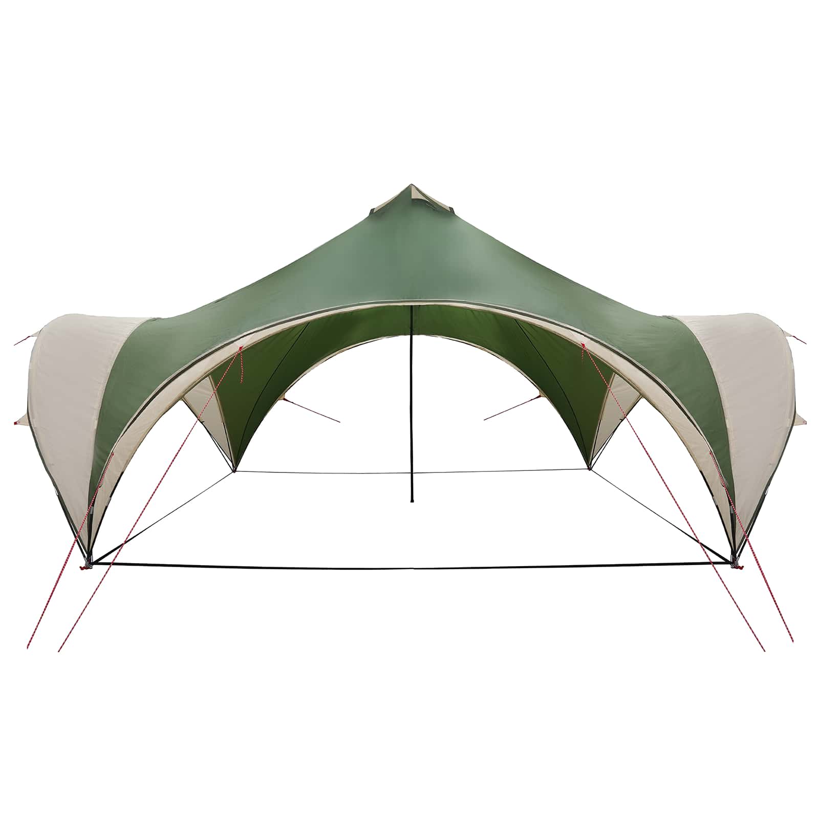 vidaXL Partytent met dak Groen 500 x 500 x 350 cm Polyester en staal