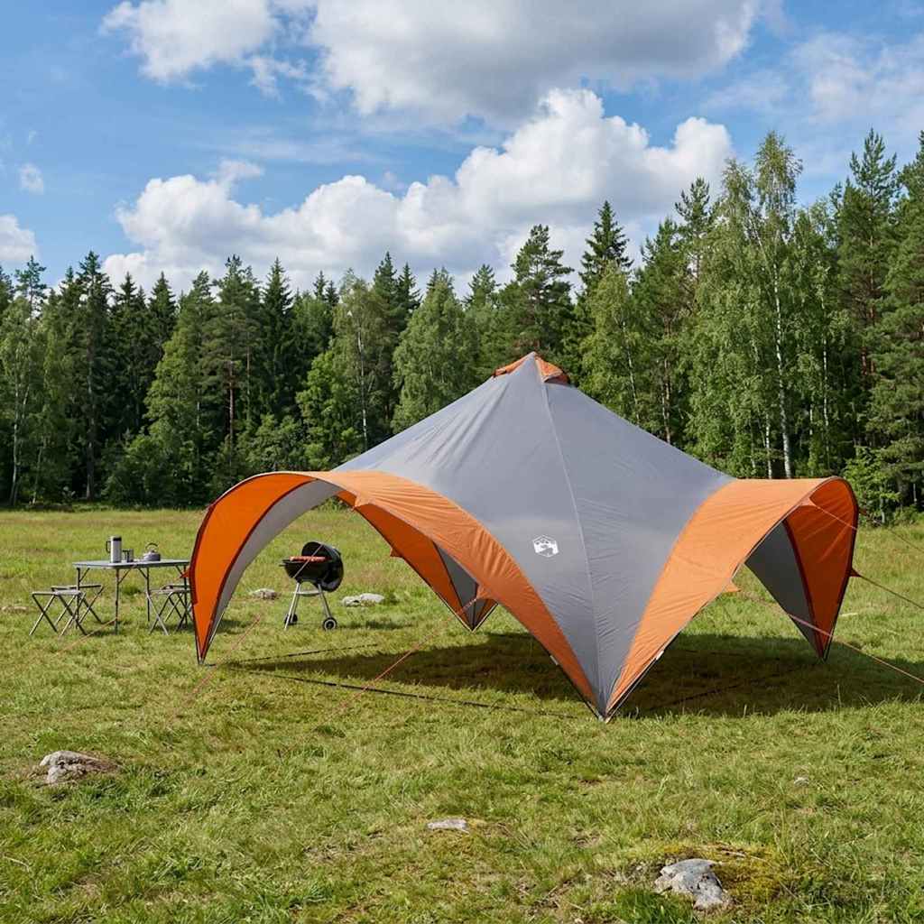 vidaXL Partytent met dak Groen 500 x 500 x 350 cm Polyester en staal