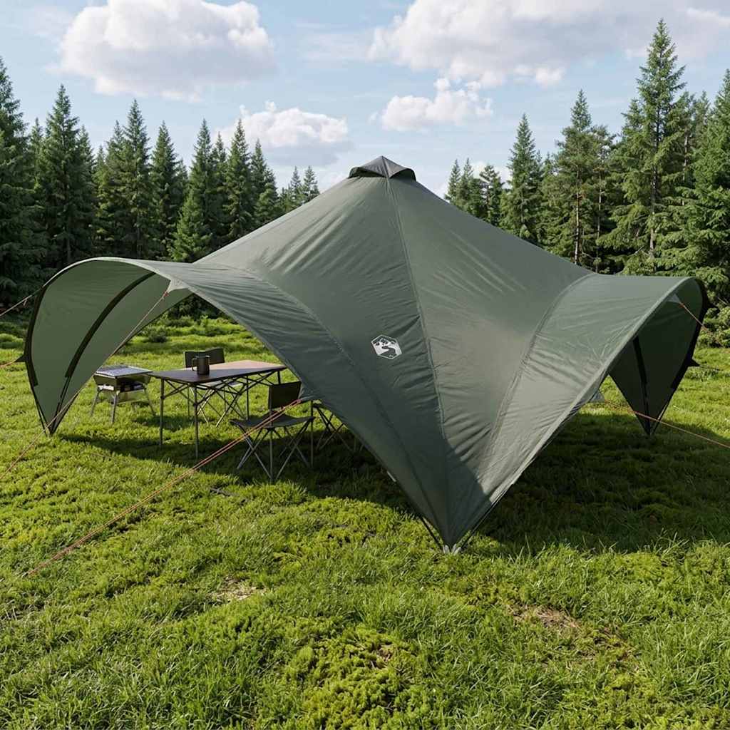 vidaXL Partytent met dak Groen 500 x 500 x 350 cm Polyester en staal