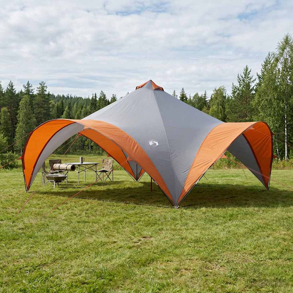 vidaXL Partytent met dak Groen 500 x 500 x 350 cm Polyester en staal