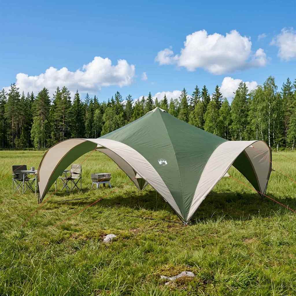 vidaXL Partytent met dak Groen 500 x 500 x 350 cm Polyester en staal