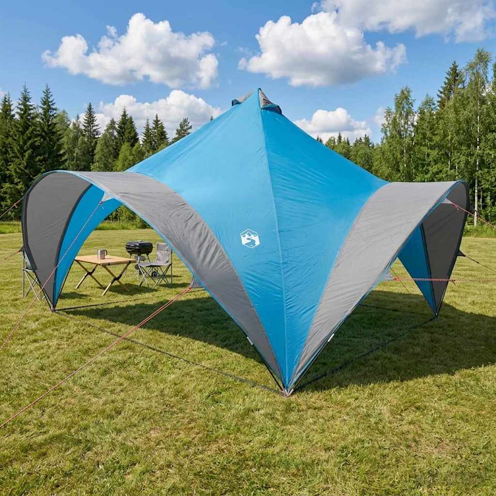 vidaXL Partytent met dak Groen 500 x 500 x 350 cm Polyester en staal