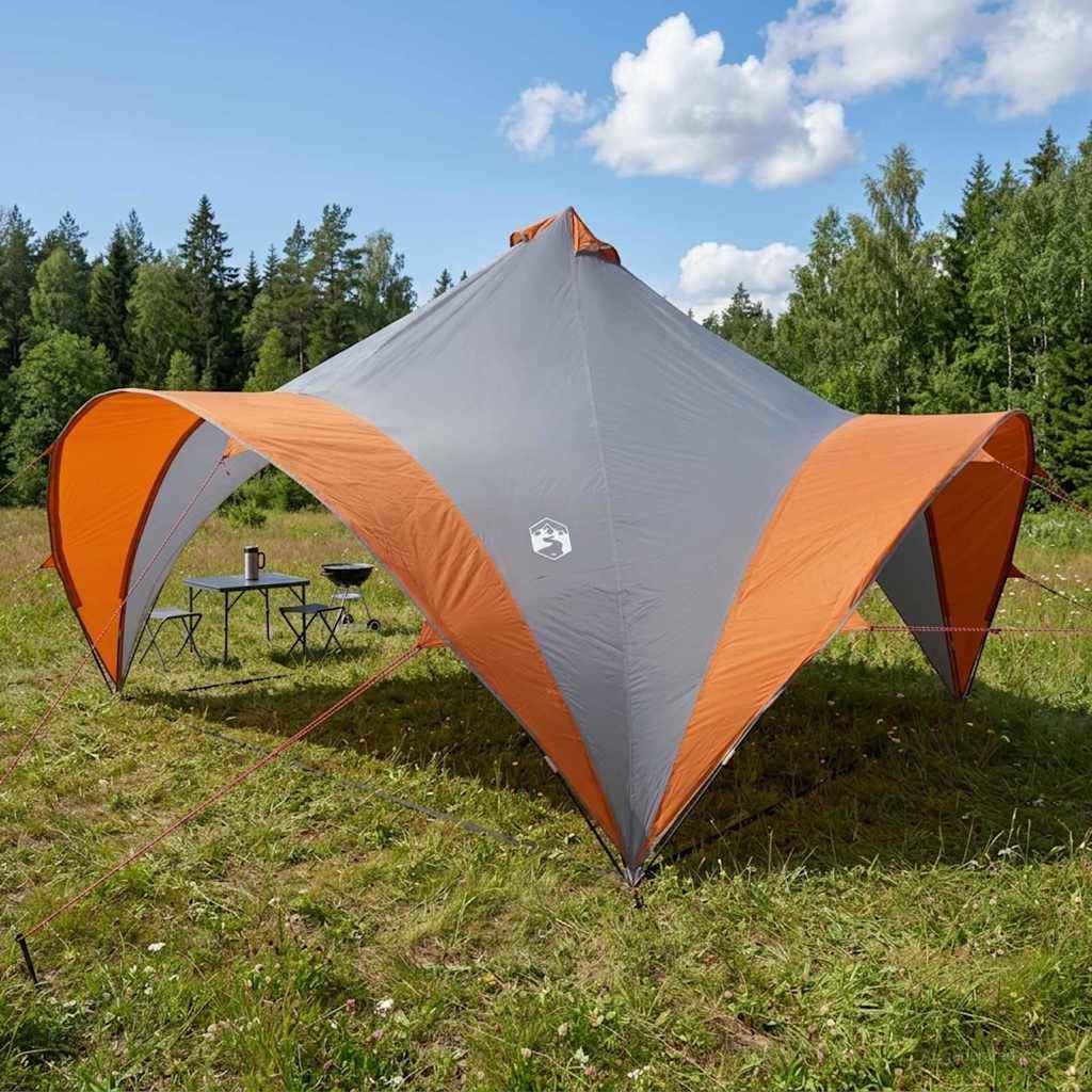 vidaXL Partytent met dak Groen 500 x 500 x 350 cm Polyester en staal
