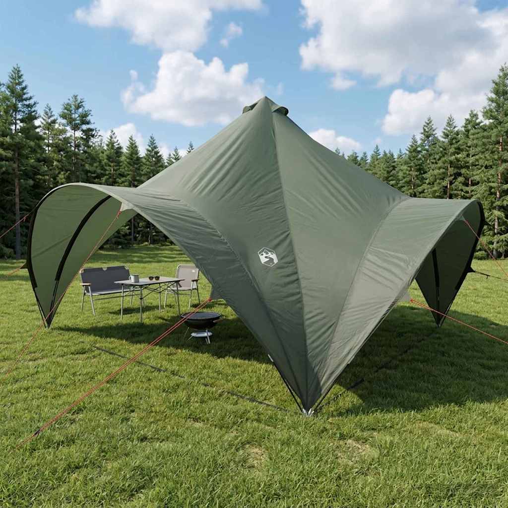 vidaXL Partytent met dak Groen 500 x 500 x 350 cm Polyester en staal