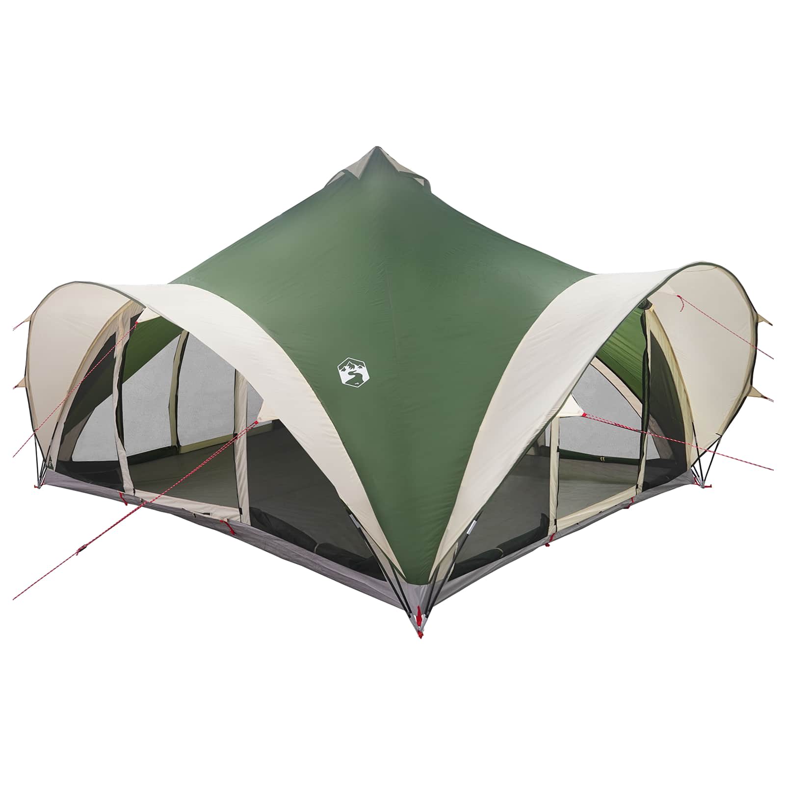 vidaXL Tipi Tent met dak Groen 18-Persoon Polyester en staal