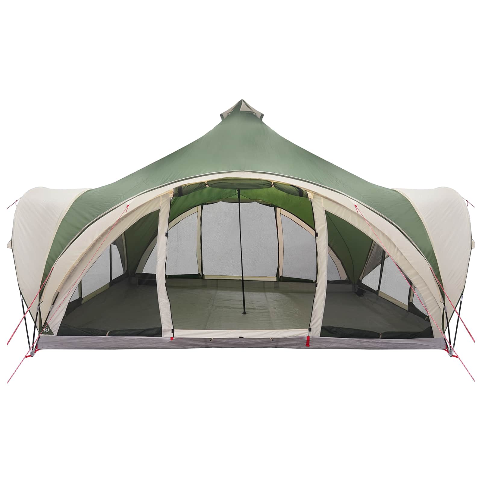 vidaXL Tipi Tent met dak Groen 18-Persoon Polyester en staal