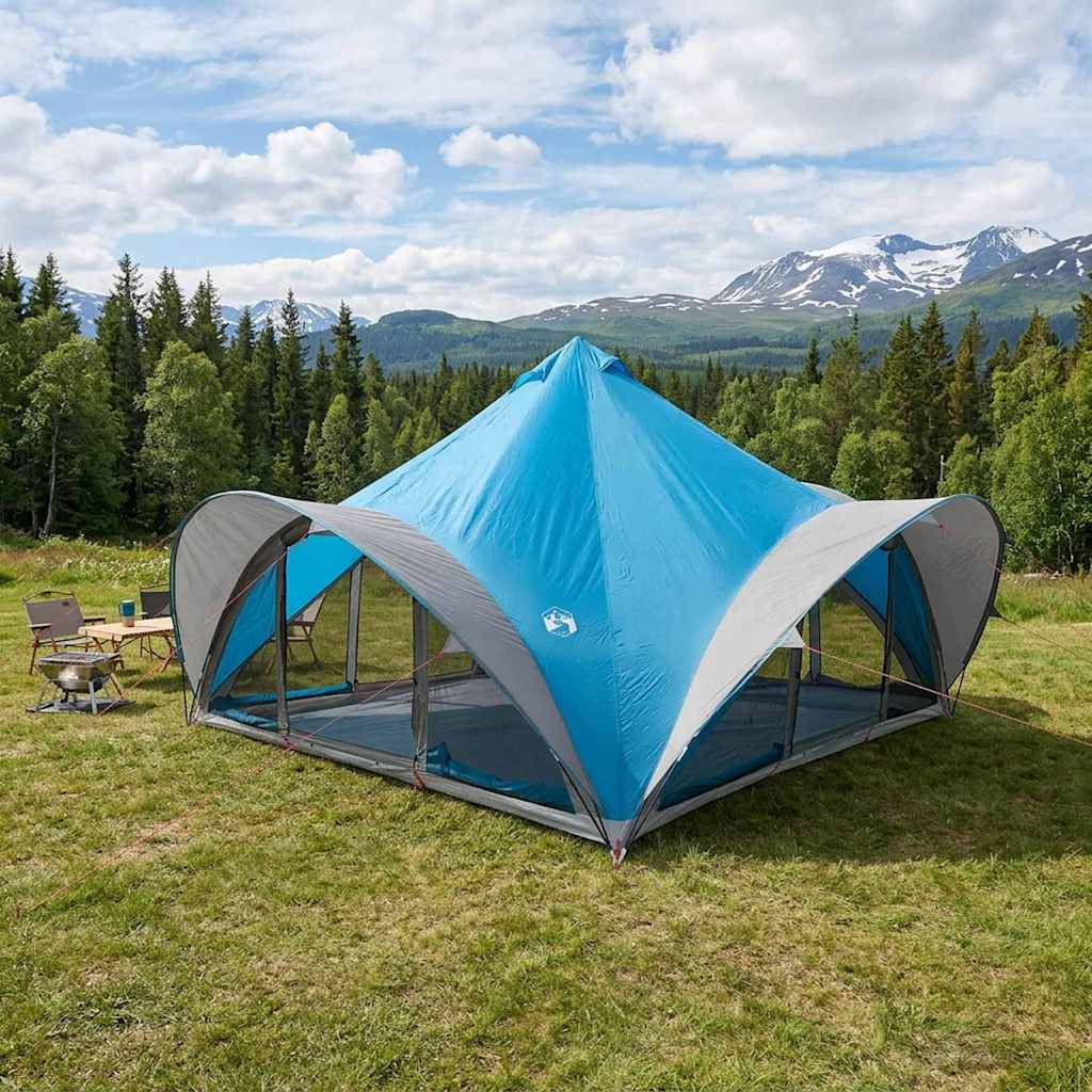 vidaXL Tipi Tent met dak Groen 18-Persoon Polyester en staal